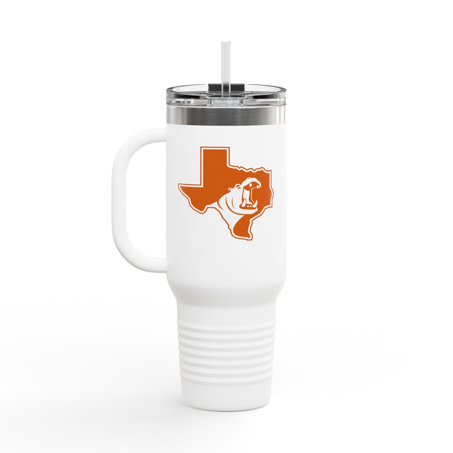 Hippo Texas 40oz Insulated Travel Mug- Hutto, Texas Tumbler