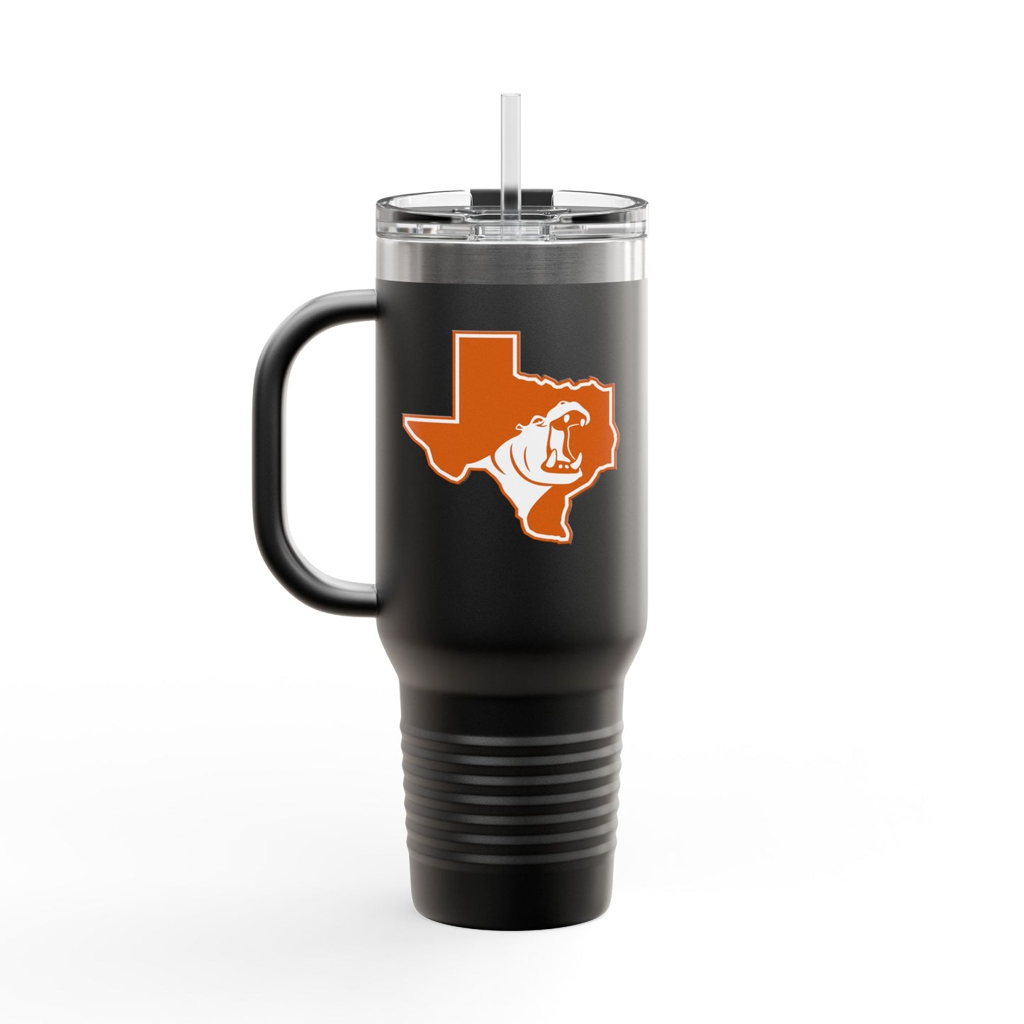 Hippo Texas 40oz Insulated Travel Mug- Hutto, Texas Tumbler