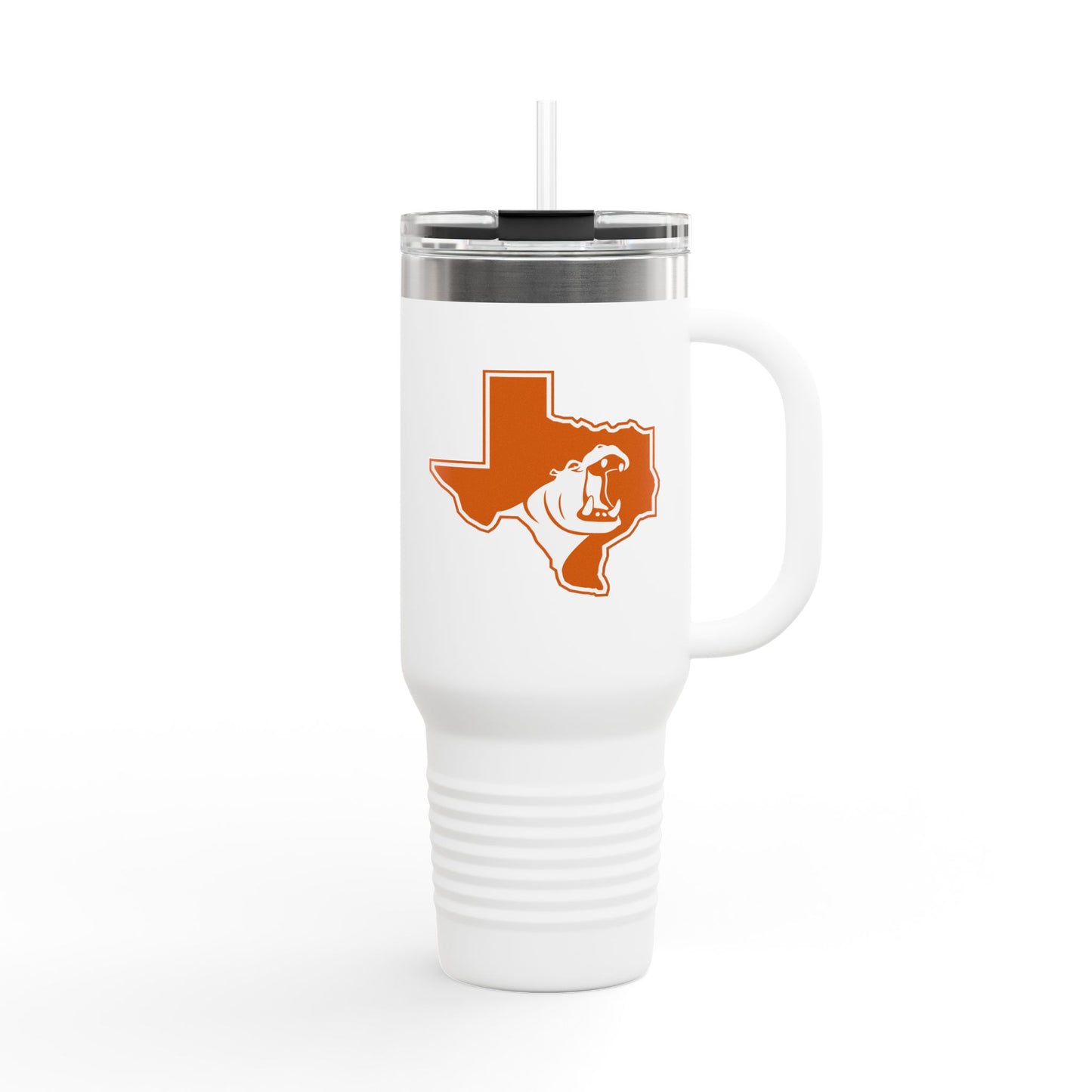 Hippo Texas 40oz Insulated Travel Mug- Hutto, Texas Tumbler