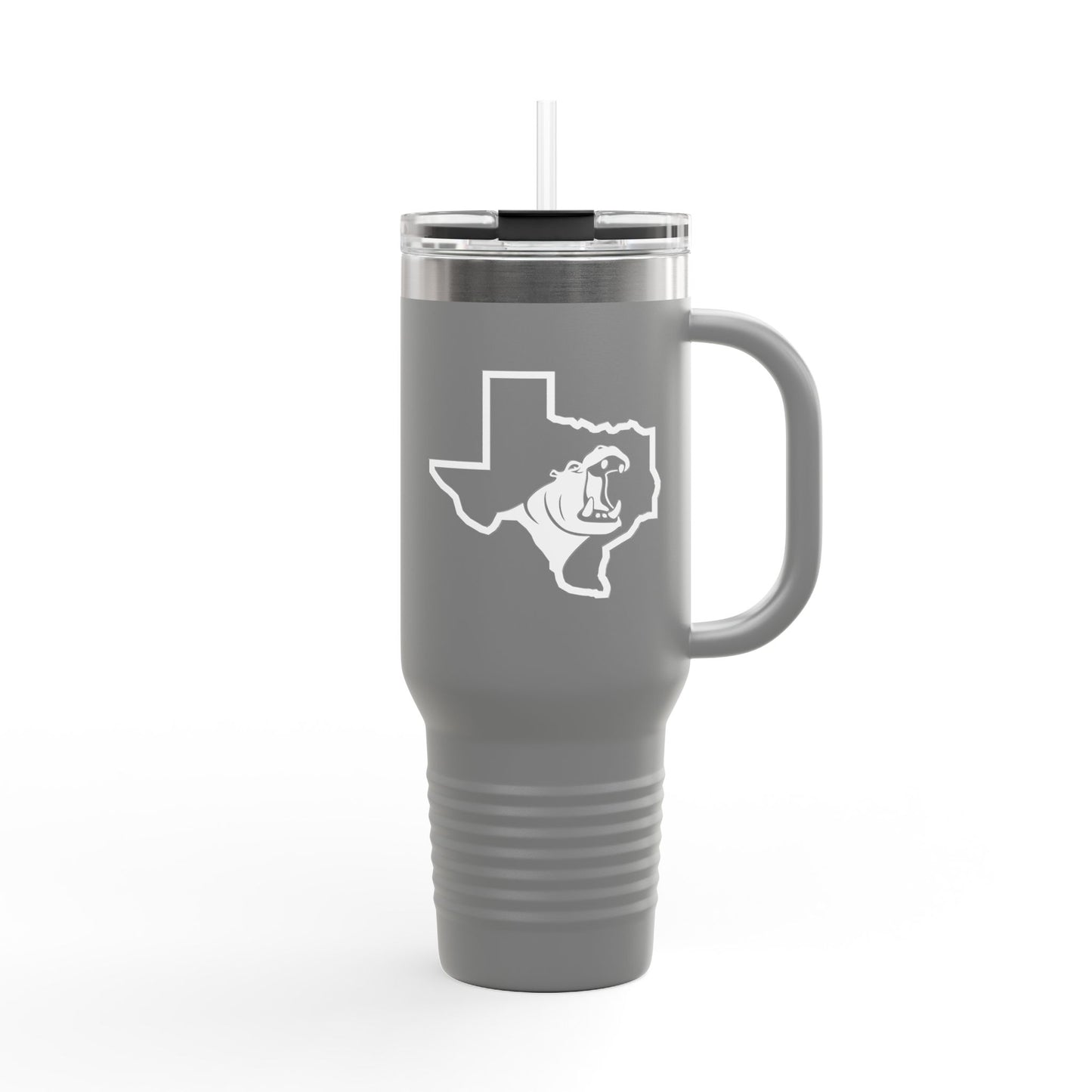Hippo Texas 40oz Insulated Travel Mug- Hutto, Texas Tumbler