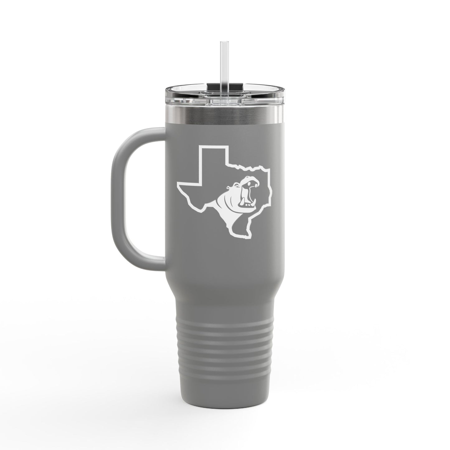 Hippo Texas 40oz Insulated Travel Mug- Hutto, Texas Tumbler